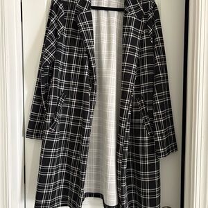 Women's Black Plaid Blazer